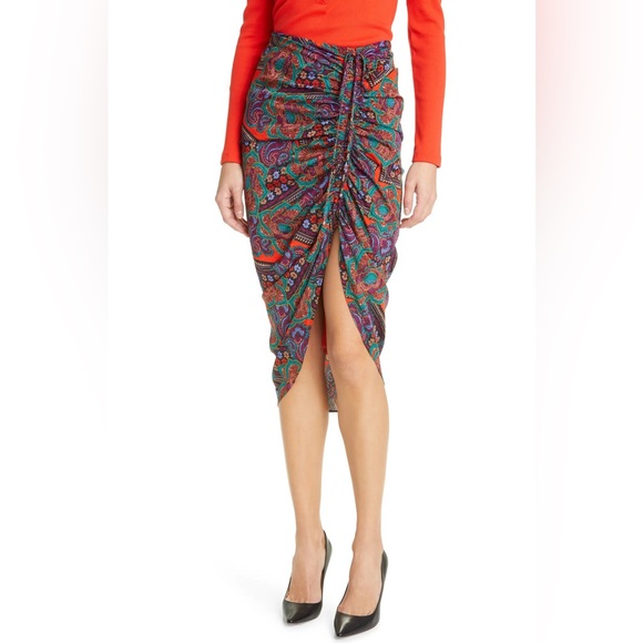 VERONICA BEARD Ruched Skirt - Picture 1 of 10